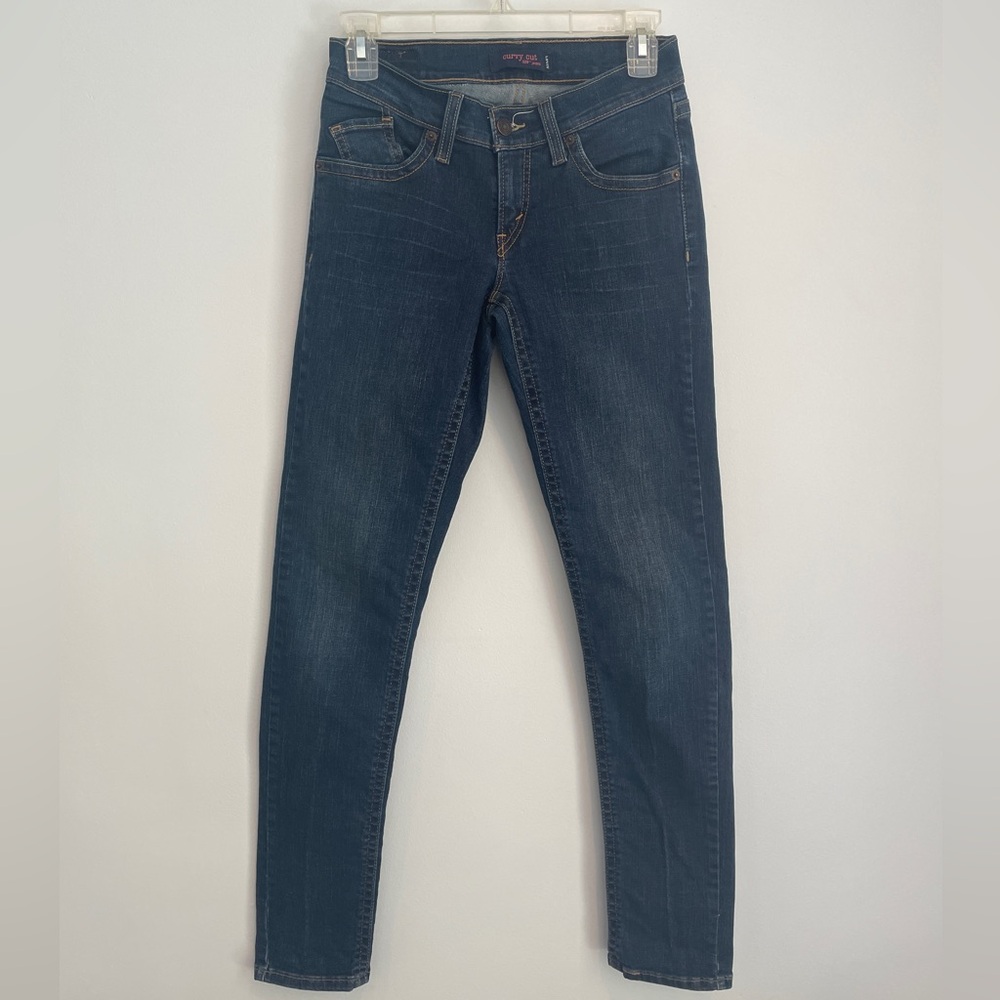 Levi's 528 curvy cut slim skinny fit jeans blue denim low waist women’s size 26